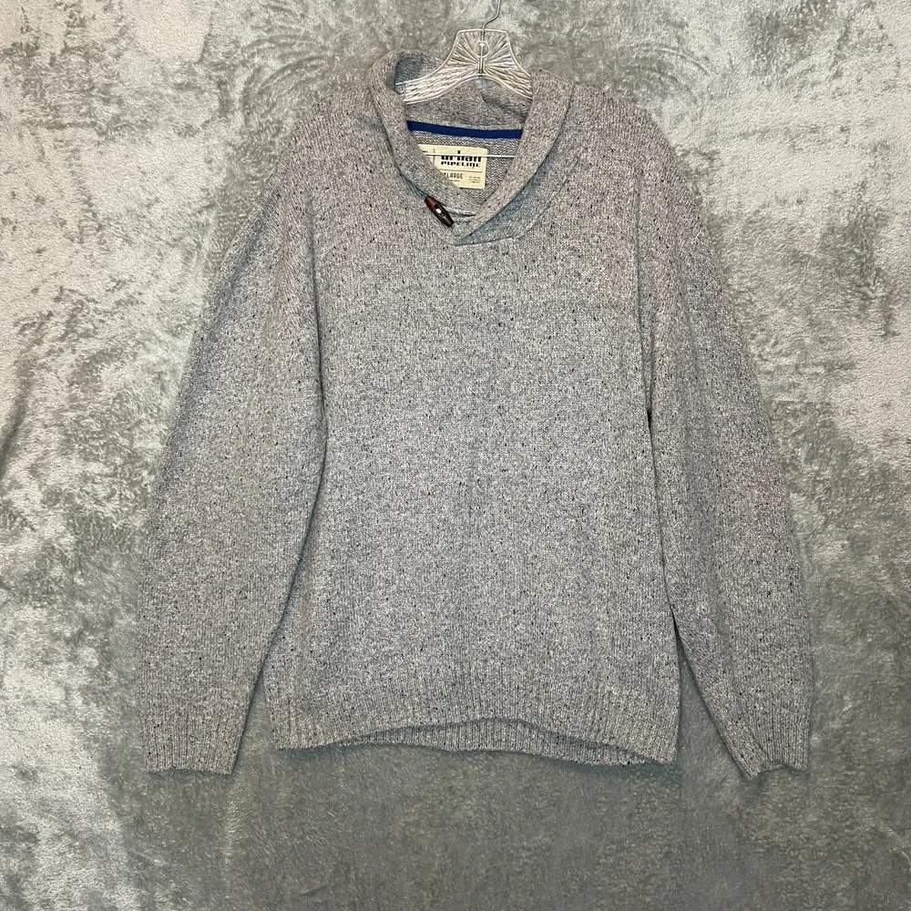 Urban Pipeline Men Classic Preppy Speckled Knit Cowl Neck Pullover Sweater 2XL